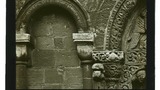 Pillars and caps, Ely, Priory door