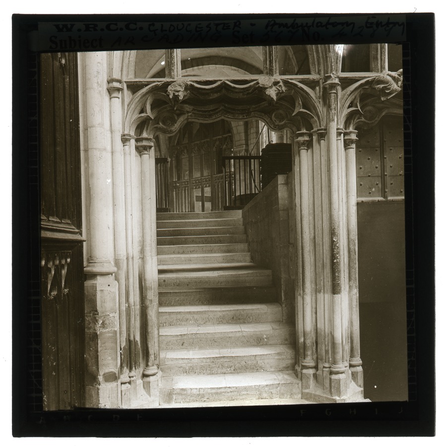 Arcading, Gloucester [Cathedral] ambulatory entry Â© University of Leeds