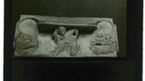 Misereres, Ely, B. Monk kneeling on one knee hand on side L. Two Rams fighting R. A raven on a ram's head