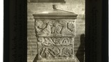 Bridekirk, nr [near] Cockermouth Font. St Bridget's Church supposed to be of the 12th century, inscription in runes Richard wrought me Carefully, Brought me to this Beauty
