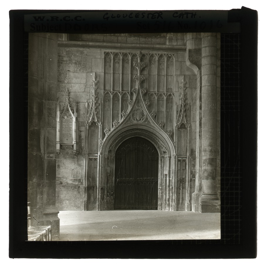 Doors, Gloucester Cath. [Cathedral] Â© University of Leeds