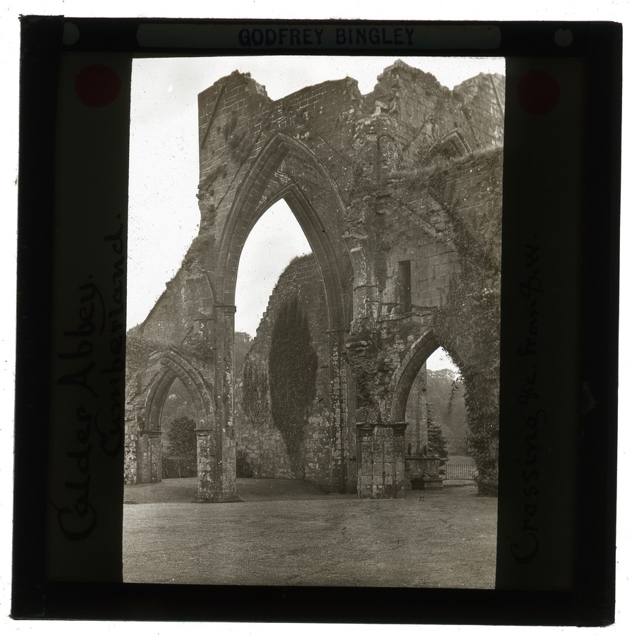 Calder Abbey, Cumberland, crossing from S [South] W [West] Â© University of Leeds