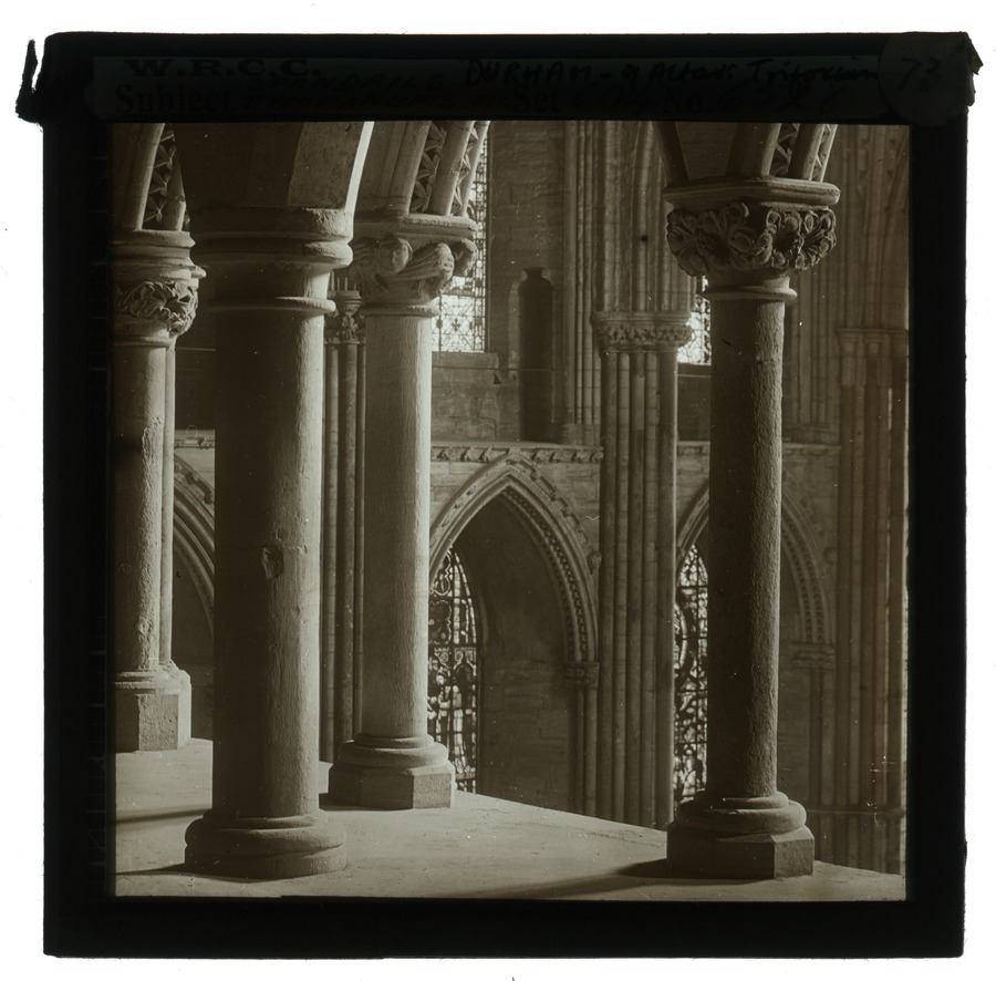 Durham, altars, triforium, spandrils tympanums Â© University of Leeds