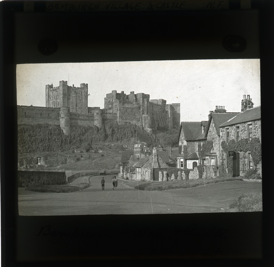 Bamburgh village and castle Â© University of Leeds